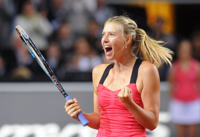 Maria Sharapova (RUS) back in the Porsche Arena
