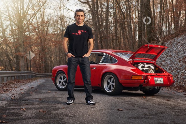 DARIO FRANCHITTI AND HIS PORSCHE 911 HOT ROD...photo by Clint Davis