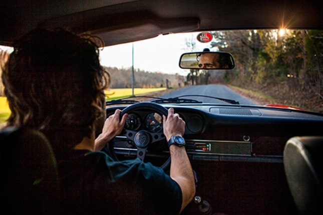 DARIO FRANCHITTI AND HIS PORSCHE 911 HOT ROD...photo by Clint Davis