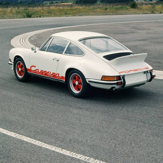 Porsche 911 Carrera RS 2.7 Coupé, August 1972, test logo