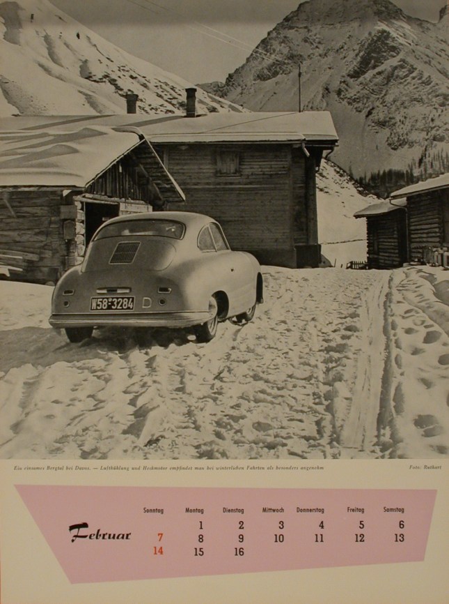 The Porsche Calendar 1954 February