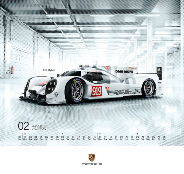 The Porsche Calendar 2015 “Monochrome Purity” February